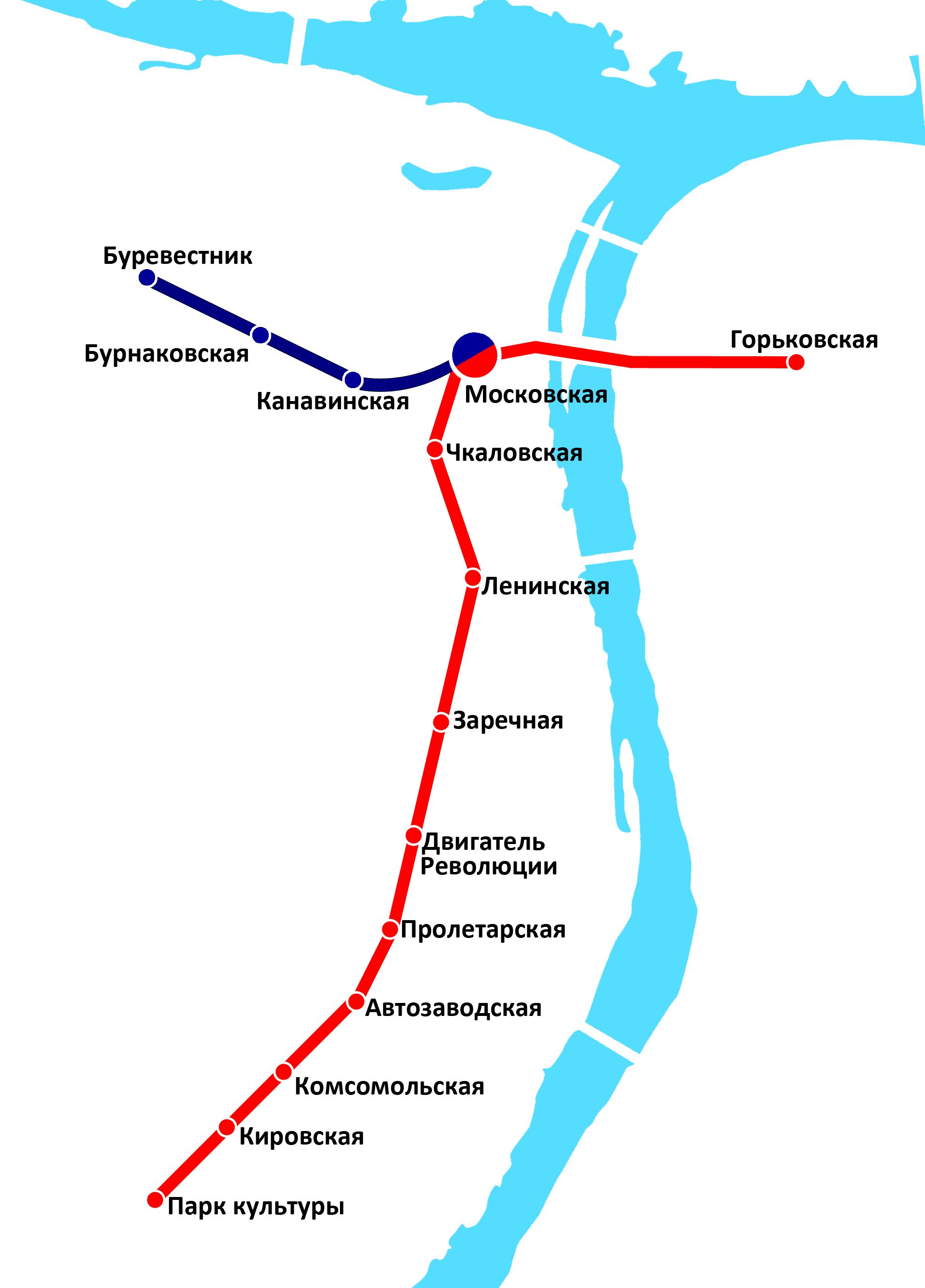 метро карта нижний новгород